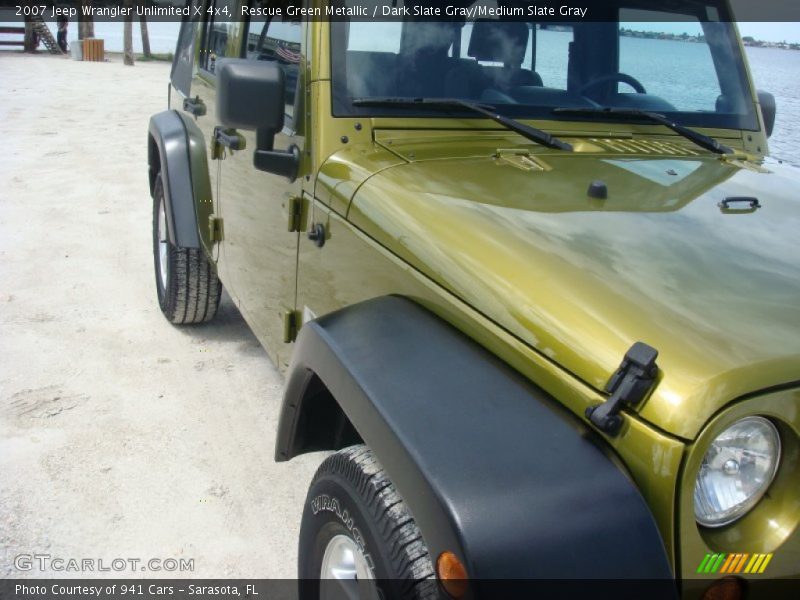 Rescue Green Metallic / Dark Slate Gray/Medium Slate Gray 2007 Jeep Wrangler Unlimited X 4x4