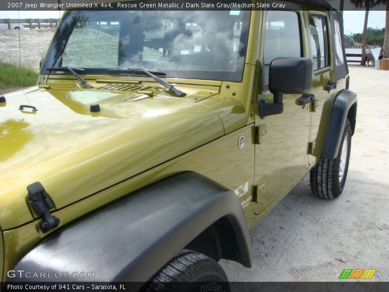 Rescue Green Metallic / Dark Slate Gray/Medium Slate Gray 2007 Jeep Wrangler Unlimited X 4x4