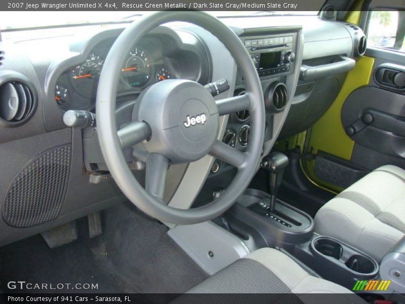 Rescue Green Metallic / Dark Slate Gray/Medium Slate Gray 2007 Jeep Wrangler Unlimited X 4x4