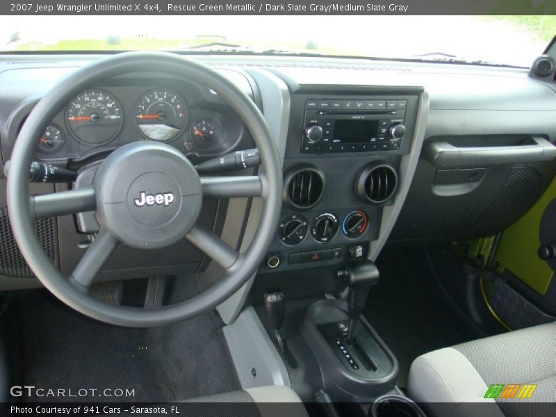 Rescue Green Metallic / Dark Slate Gray/Medium Slate Gray 2007 Jeep Wrangler Unlimited X 4x4