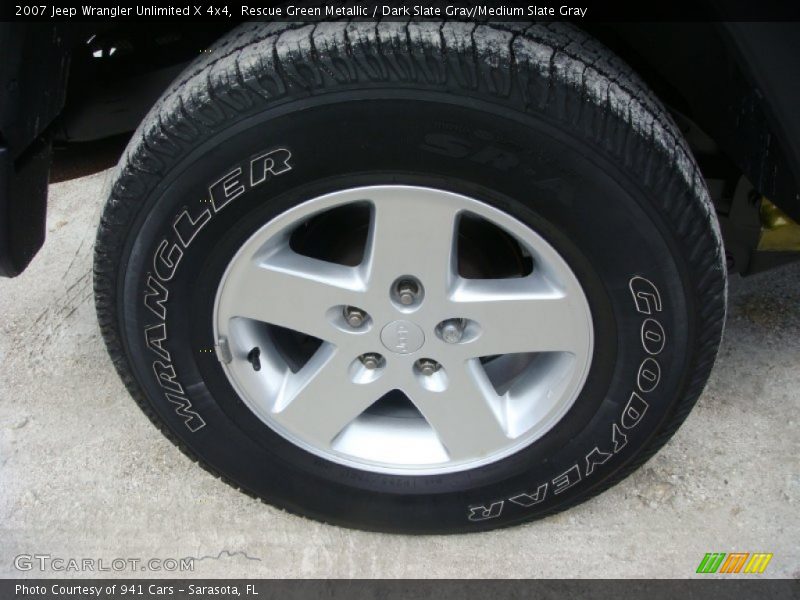 Rescue Green Metallic / Dark Slate Gray/Medium Slate Gray 2007 Jeep Wrangler Unlimited X 4x4