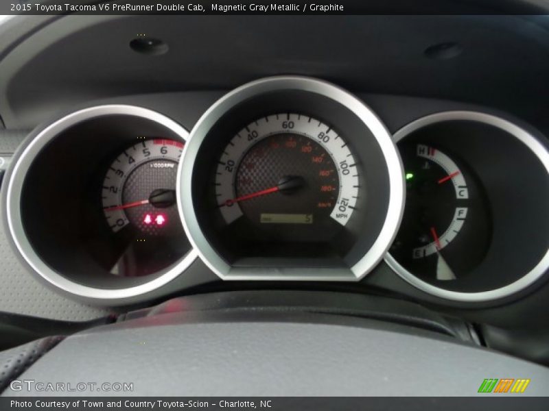Magnetic Gray Metallic / Graphite 2015 Toyota Tacoma V6 PreRunner Double Cab