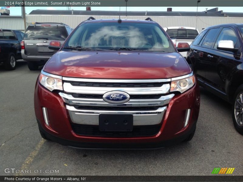 Sunset / Medium Light Stone 2014 Ford Edge Limited