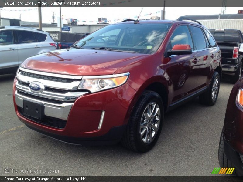 Sunset / Medium Light Stone 2014 Ford Edge Limited