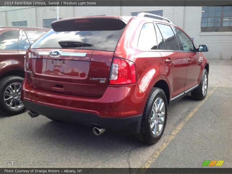Sunset / Medium Light Stone 2014 Ford Edge Limited