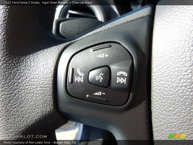 Ingot Silver Metallic / Charcoal Black 2015 Ford Fiesta S Sedan