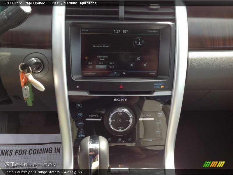 Sunset / Medium Light Stone 2014 Ford Edge Limited