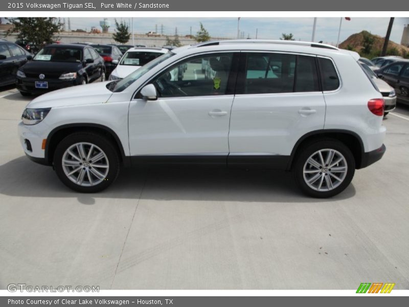 Pure White / Sandstone 2015 Volkswagen Tiguan SEL