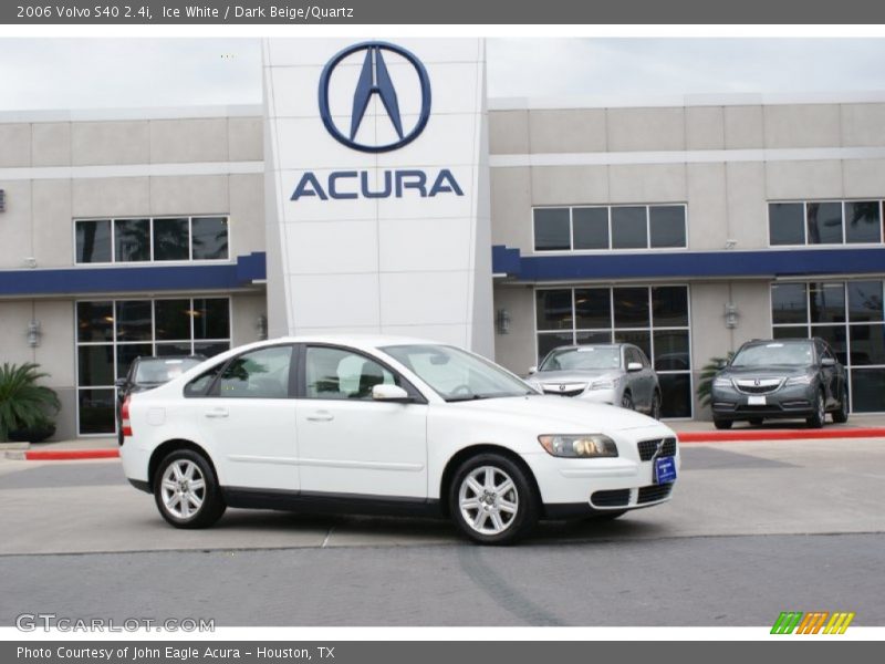 Ice White / Dark Beige/Quartz 2006 Volvo S40 2.4i