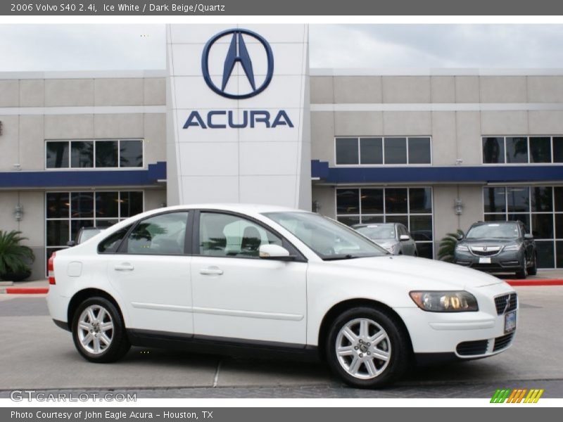 Ice White / Dark Beige/Quartz 2006 Volvo S40 2.4i