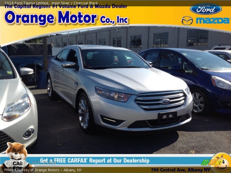Ingot Silver / Charcoal Black 2014 Ford Taurus Limited