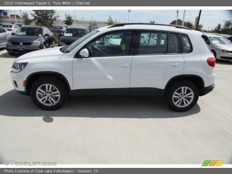 Pure White / Charcoal 2015 Volkswagen Tiguan S