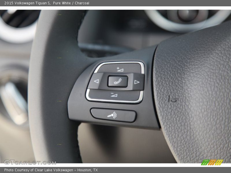 Pure White / Charcoal 2015 Volkswagen Tiguan S