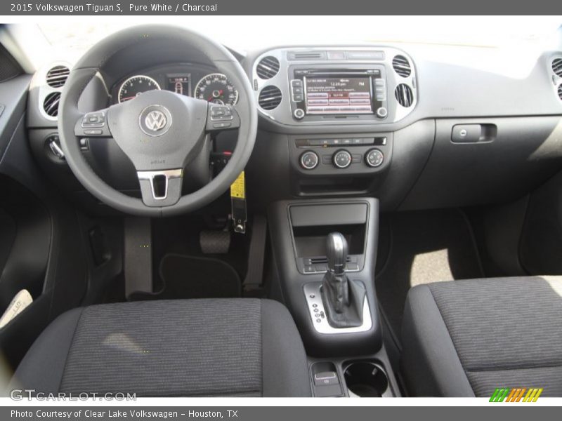 Pure White / Charcoal 2015 Volkswagen Tiguan S