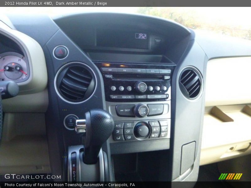 Dark Amber Metallic / Beige 2012 Honda Pilot LX 4WD