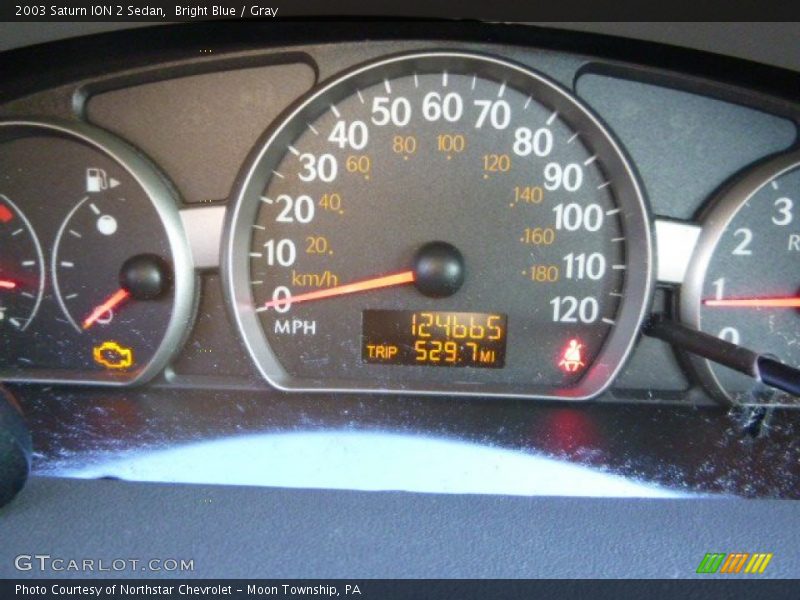 Bright Blue / Gray 2003 Saturn ION 2 Sedan