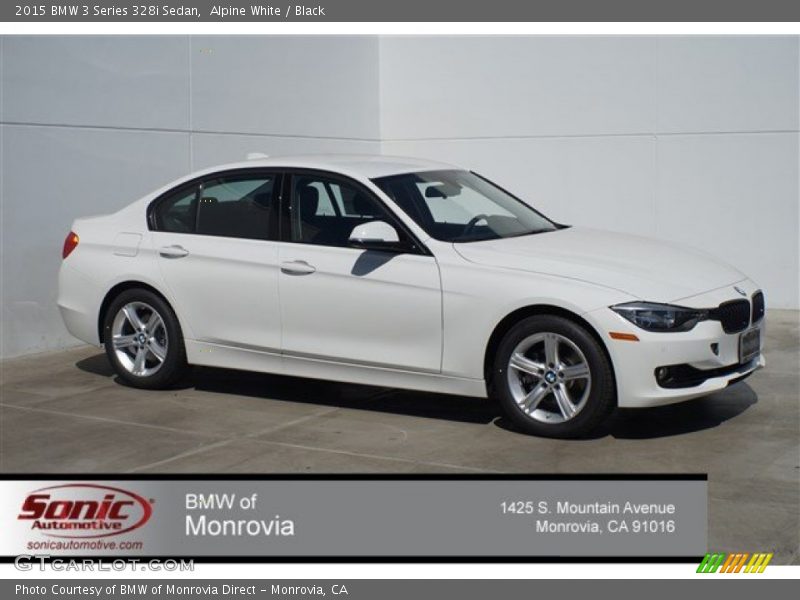 Alpine White / Black 2015 BMW 3 Series 328i Sedan