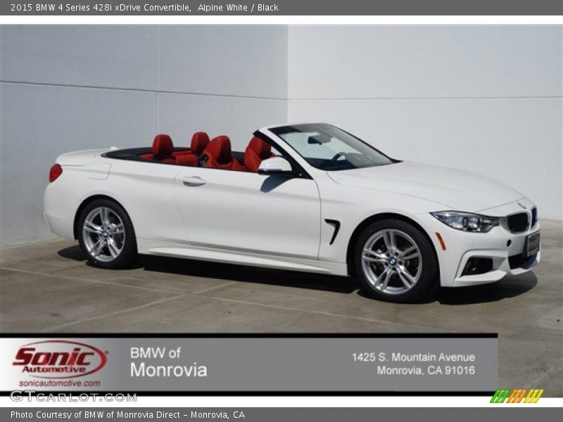 Alpine White / Black 2015 BMW 4 Series 428i xDrive Convertible