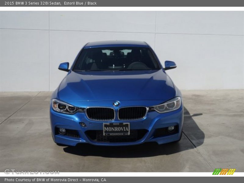 Estoril Blue / Black 2015 BMW 3 Series 328i Sedan