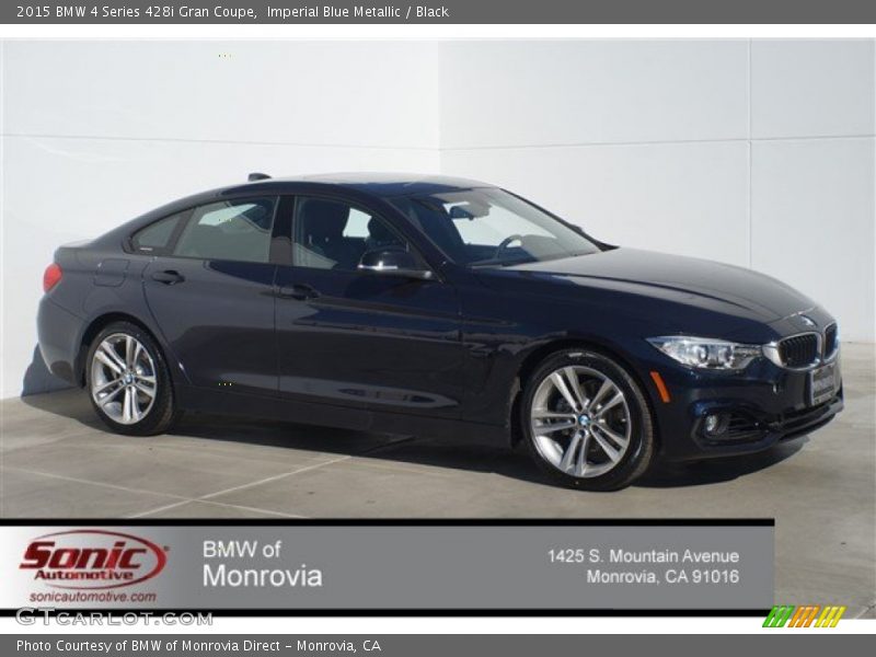 Imperial Blue Metallic / Black 2015 BMW 4 Series 428i Gran Coupe