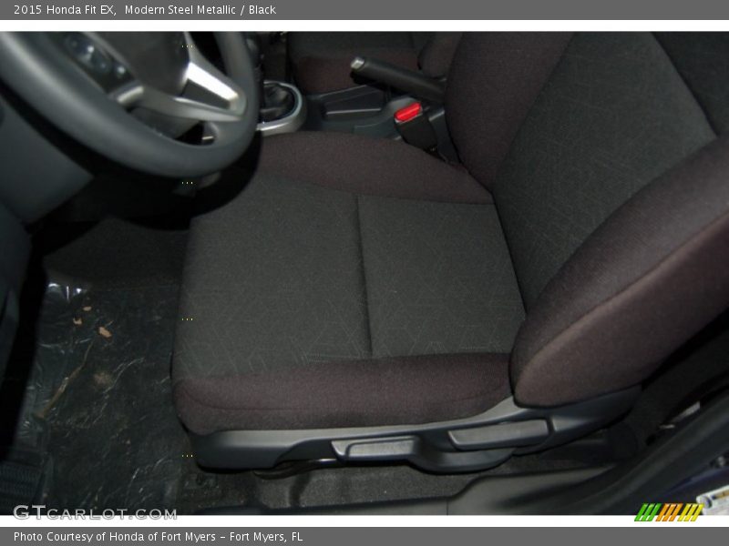 Modern Steel Metallic / Black 2015 Honda Fit EX