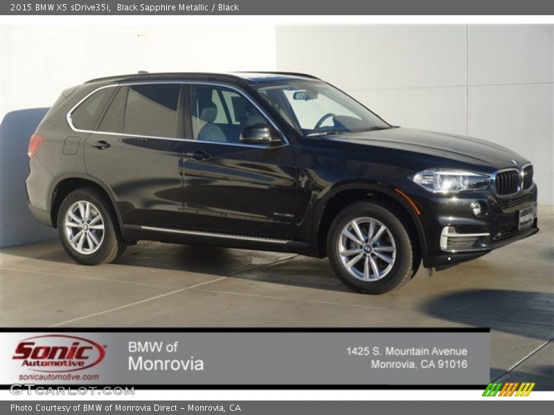 Black Sapphire Metallic / Black 2015 BMW X5 sDrive35i