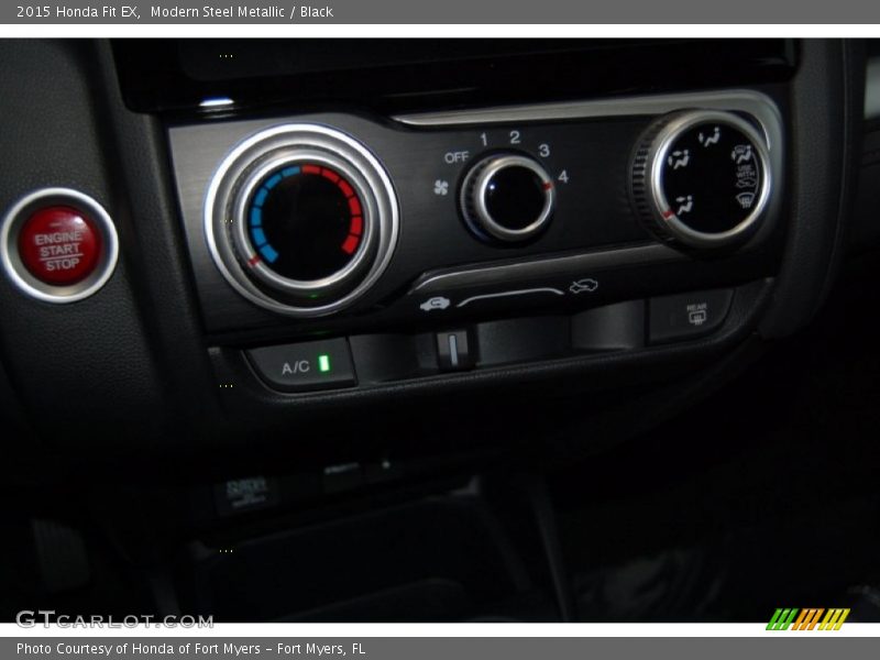 Modern Steel Metallic / Black 2015 Honda Fit EX
