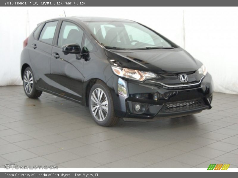 Crystal Black Pearl / Black 2015 Honda Fit EX