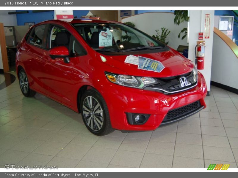 Milano Red / Black 2015 Honda Fit EX