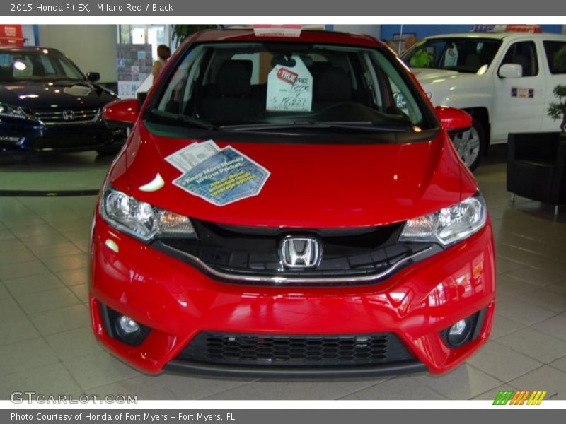 Milano Red / Black 2015 Honda Fit EX
