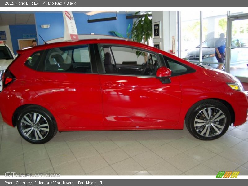 Milano Red / Black 2015 Honda Fit EX