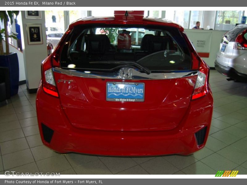 Milano Red / Black 2015 Honda Fit EX