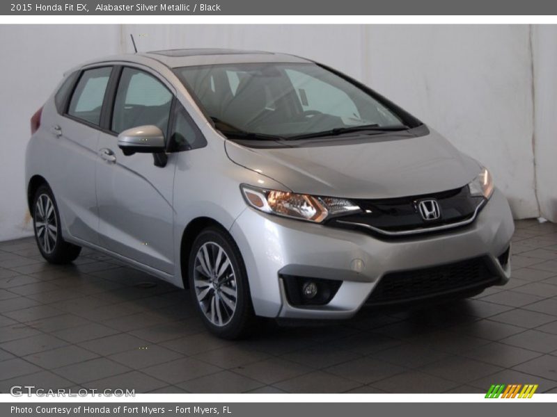 Alabaster Silver Metallic / Black 2015 Honda Fit EX