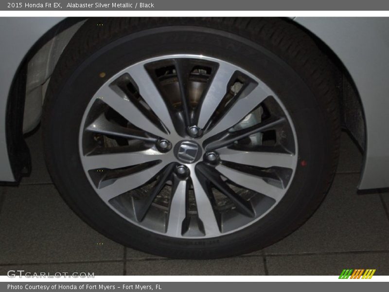 Alabaster Silver Metallic / Black 2015 Honda Fit EX