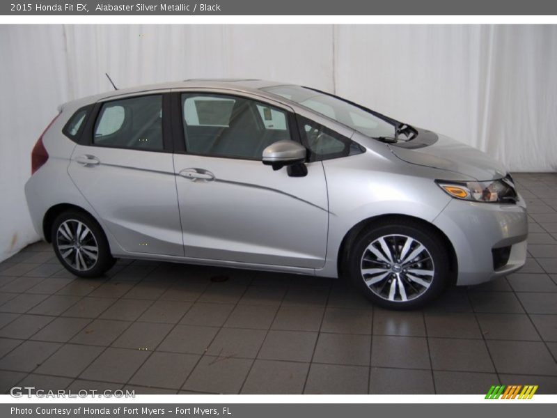 Alabaster Silver Metallic / Black 2015 Honda Fit EX