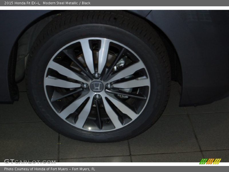 Modern Steel Metallic / Black 2015 Honda Fit EX-L