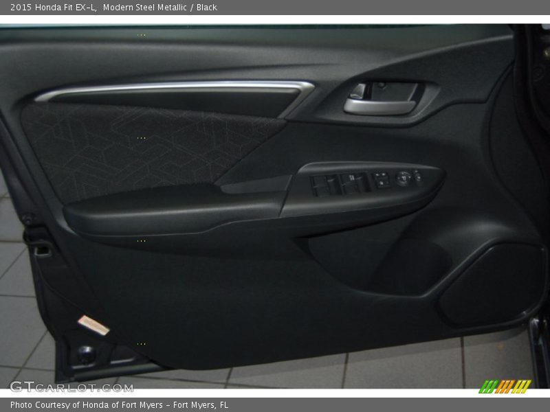 Modern Steel Metallic / Black 2015 Honda Fit EX-L