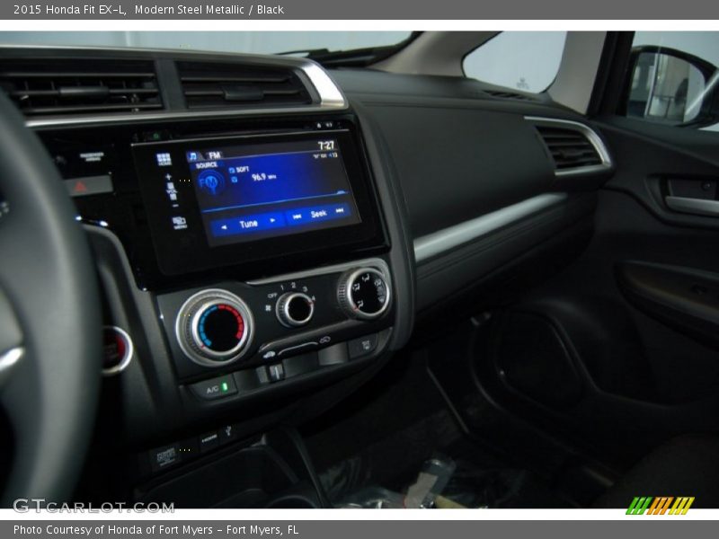 Modern Steel Metallic / Black 2015 Honda Fit EX-L