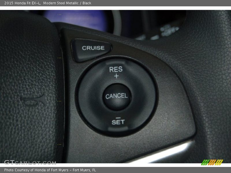 Modern Steel Metallic / Black 2015 Honda Fit EX-L