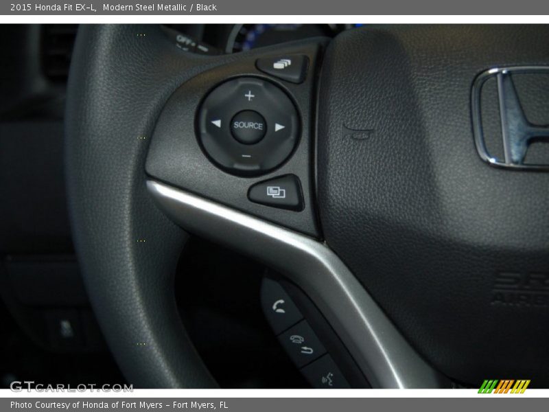 Modern Steel Metallic / Black 2015 Honda Fit EX-L