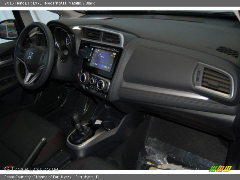 Modern Steel Metallic / Black 2015 Honda Fit EX-L