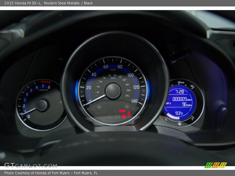 Modern Steel Metallic / Black 2015 Honda Fit EX-L