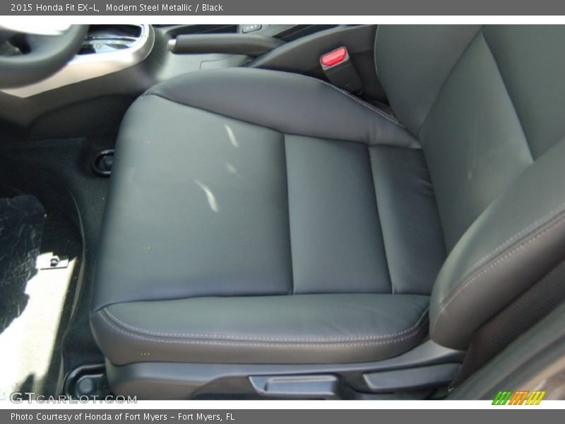 Modern Steel Metallic / Black 2015 Honda Fit EX-L
