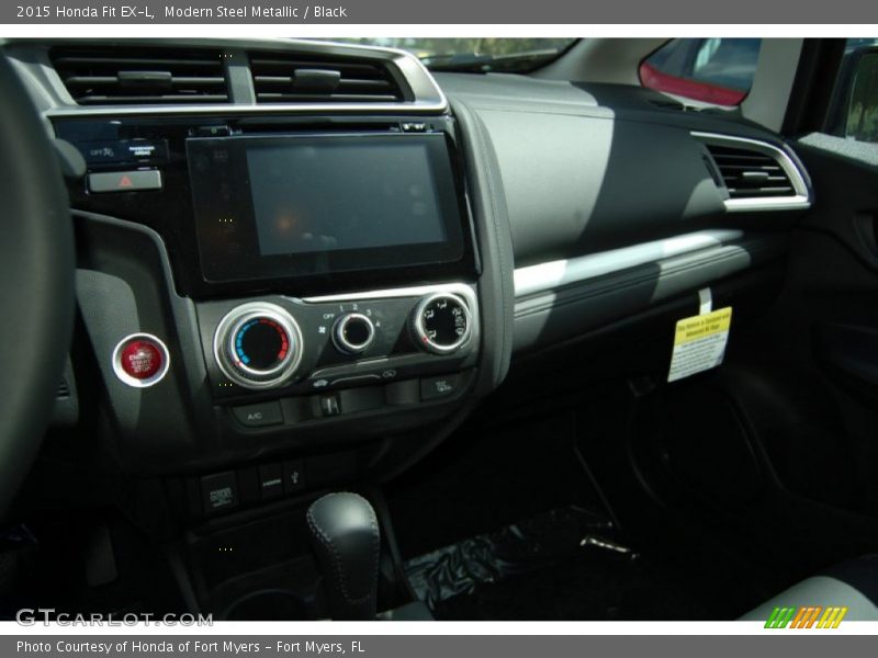 Modern Steel Metallic / Black 2015 Honda Fit EX-L