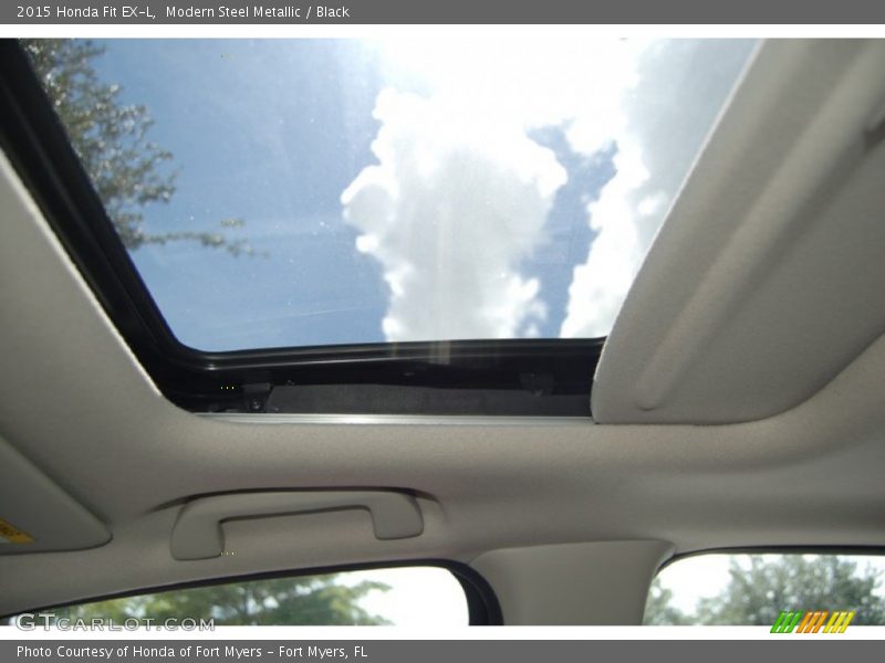 Modern Steel Metallic / Black 2015 Honda Fit EX-L