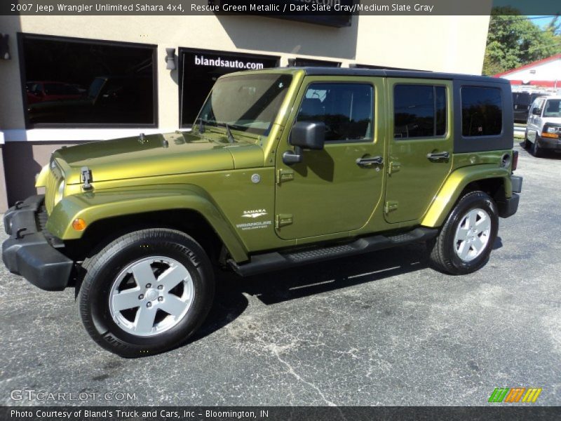 Rescue Green Metallic / Dark Slate Gray/Medium Slate Gray 2007 Jeep Wrangler Unlimited Sahara 4x4