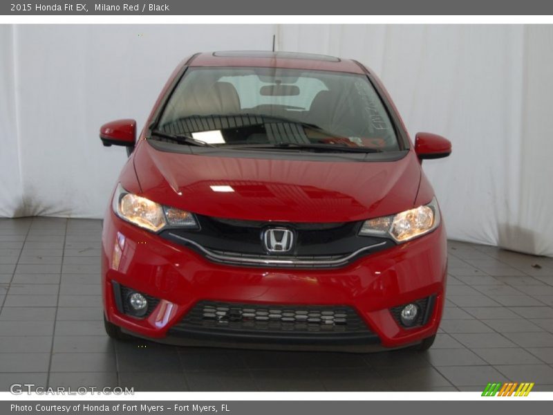 Milano Red / Black 2015 Honda Fit EX