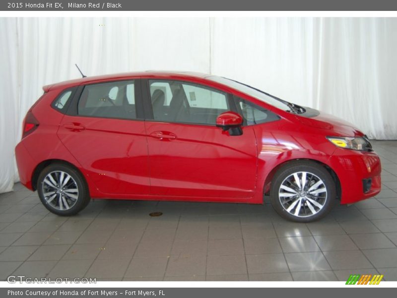 Milano Red / Black 2015 Honda Fit EX