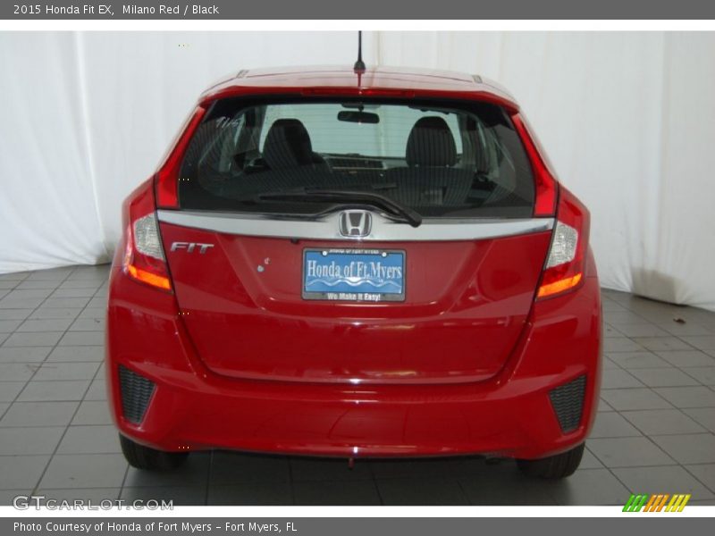 Milano Red / Black 2015 Honda Fit EX