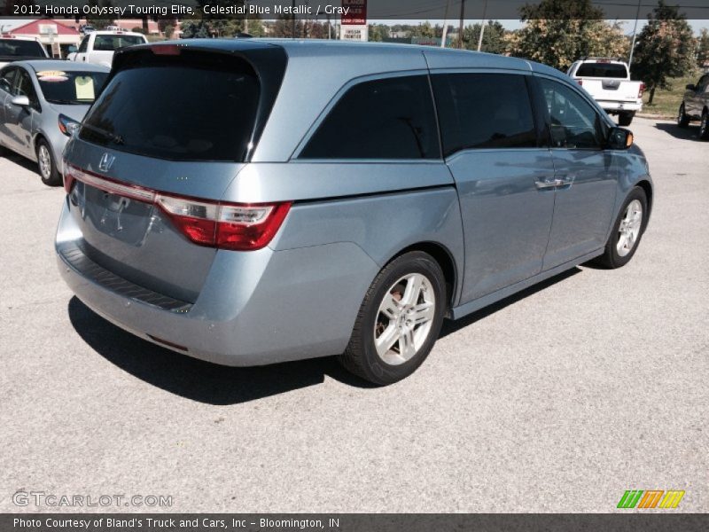 Celestial Blue Metallic / Gray 2012 Honda Odyssey Touring Elite